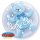Luftballon Bär im Ballon Baby Boy Blau Bubble Folie ø61cm