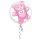 Luftballon Bär im Ballon Baby Girl rosa  Bubble Folie ø61cm