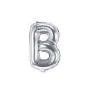 Partydeco Folienballon Buchstabe B Silber 35cm-1St
