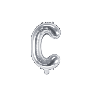 Partydeco Folienballon Buchstabe C Silber 35cm-1St