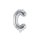 Partydeco Folienballon Buchstabe C Silber 35cm-1St