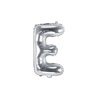 Partydeco Folienballon Buchstabe E Silber 35cm-1St