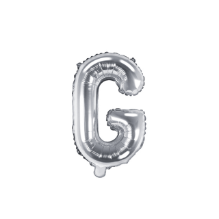 Partydeco Folienballon Buchstabe G Silber 35cm-1St