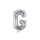 Partydeco Folienballon Buchstabe G Silber 35cm-1St