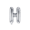 Partydeco Folienballon Buchstabe H Silber 35cm-1St