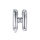Partydeco Folienballon Buchstabe H Silber 35cm-1St
