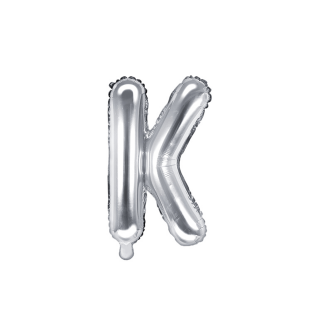 Partydeco Folienballon Buchstabe K Silber 35cm-1St