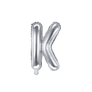 Partydeco Folienballon Buchstabe K Silber 35cm-1St