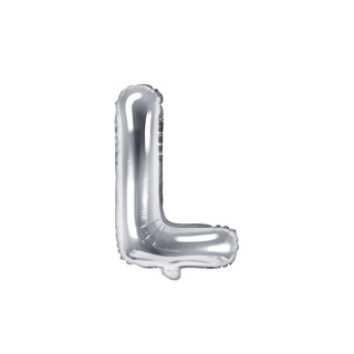 Partydeco Folienballon Buchstabe L Silber 35cm-1St