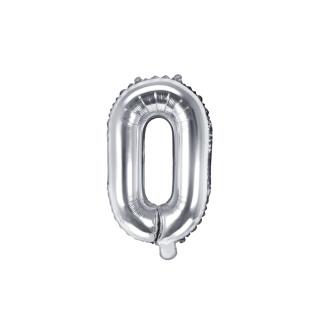 Partydeco Folienballon Buchstabe O Silber 35cm-1St