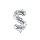 Partydeco Folienballon Buchstabe S Silber 35cm-1St