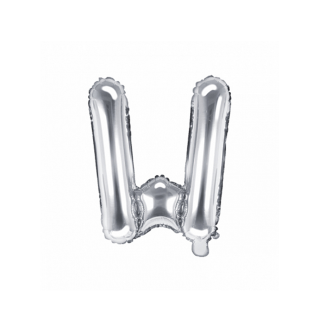 Riethmüller Folienballon Buchstabe W Silber 35cm-1St