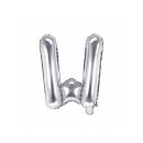 Luftballon Buchstabe W Silber Folie ca 35cm