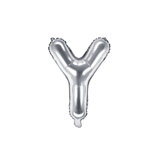 Partydeco Folienballon Buchstabe Y Silber 35cm-1St