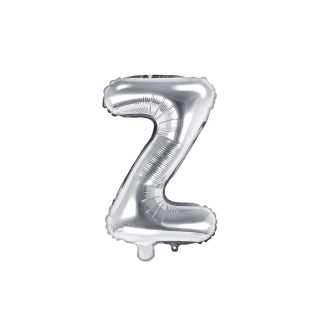 Partydeco Folienballon Buchstabe Z Silber 35cm-1St