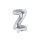 Partydeco Folienballon Buchstabe Z Silber 35cm-1St