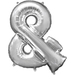 Partydeco Folienballon Sonderzeichen & Silber 35cm-1St