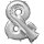 Partydeco Folienballon Sonderzeichen & Silber 35cm-1St