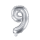 Partydeco Folienballon -Zahl 9- Silber 35cm-1St