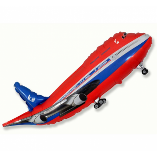 Flexmetal Folienballon Flugzeug Rot 99cm unverpackt-1St