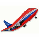 Flexmetal Folienballon Flugzeug Rot 99cm unverpackt-1St