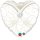 Luftballon Brautkleid Folie ø45cm