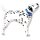 Luftballon Hund-Dalmatiner Blau Folie 112cm