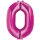 Globos Folienballon -Zahl 0- Pink Folie 86cm-1St