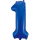Globos Folienballon -Zahl 1- Blau-Dunkelblau Folie 86cm-1St