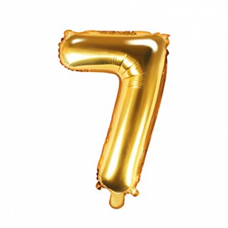 Luftballon -Zahl 7- Gold Folie ca 35cm