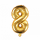 Partydeco Folienballon -Zahl 8- Gold 35cm-1St
