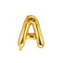 Partydeco Folienballon Buchstabe A Gold 35cm-1St