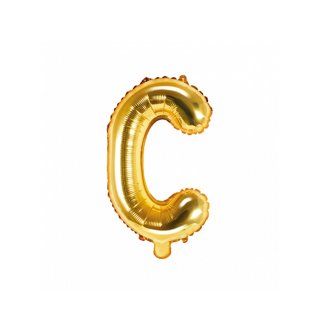 Luftballon Buchstabe C Gold Folie ca 35cm