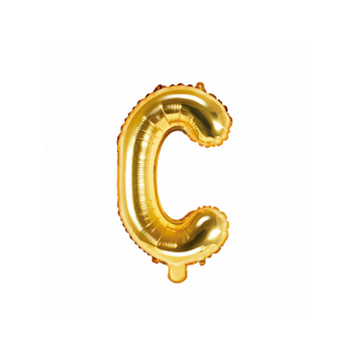 Partydeco Folienballon Buchstabe C Gold 35cm-1St