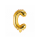 Partydeco Folienballon Buchstabe C Gold 35cm-1St