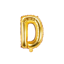 Partydeco Folienballon Buchstabe D Gold 35cm-1St