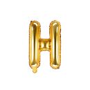 Partydeco Folienballon Buchstabe H Gold 35cm-1St