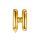 Partydeco Folienballon Buchstabe H Gold 35cm-1St