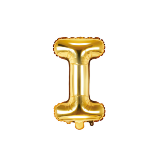 Partydeco Folienballon Buchstabe i Gold 35cm-1St