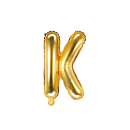 Partydeco Folienballon Buchstabe K Gold 35cm-1St