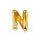 Partydeco Folienballon Buchstabe N Gold 35cm-1St