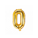 Partydeco Folienballon Buchstabe O Gold 35cm-1St