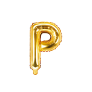 Partydeco Folienballon Buchstabe P Gold 35cm-1St