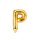 Partydeco Folienballon Buchstabe P Gold 35cm-1St
