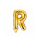 Partydeco Folienballon Buchstabe R Gold 35cm-1St