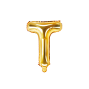 Partydeco Folienballon Buchstabe T Gold 35cm-1St