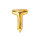 Partydeco Folienballon Buchstabe T Gold 35cm-1St