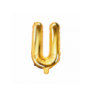 Partydeco Folienballon Buchstabe U Gold 35cm-1St