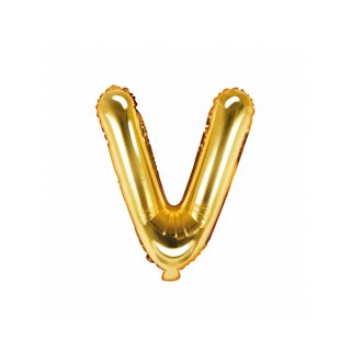 Luftballon Buchstabe V Gold Folie ca 35cm