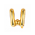 Partydeco Folienballon Buchstabe W Gold 35cm-1St